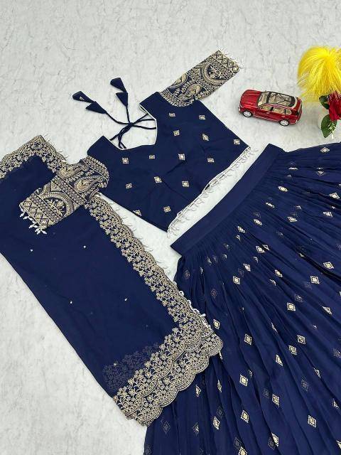 Tapi 240 Blue Georgette Lehenga choli manufacturer in Surat